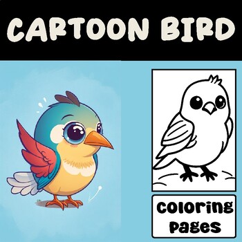 Preview of Cartoon Bird coloring pages