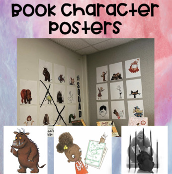 Preview of Cartoon Book Characters- Class Posters