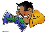 Cartoon Character Explores the 5 Themes of Geography