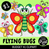 Cartoon Flying Bugs Budget Dollar Clipart