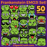 Cartoon Frankenstein Emoji Faces / Frankenstein Halloween Clipart