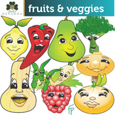 Cartoon Fruits And Vegetables Clip Art
