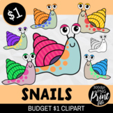 Cartoon Garden Snails - Budget Dollar Clipart Set