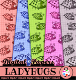 Cartoon Ladybug Grid Papers