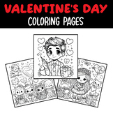 Cartoon Love Characters Valentine's Day coloring pages