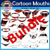 Cartoon Mouths Clip Art Bundle (Emotions, Happy, Angry, Laughing)