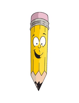 Cartoon Pencil and Eraser ClipArt by Lets Babble On | TpT