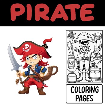 Cartoon Pirate coloring pages by LusTop | TPT