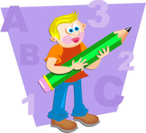 Cartoon School Boy Clip Art