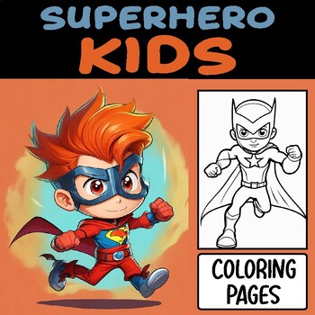 Preview of Cartoon Superhero's Kids coloring pages