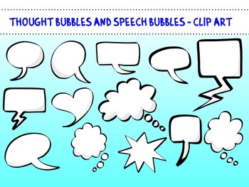 cartoon thought bubbles clip art