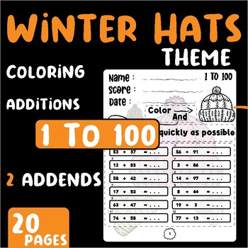 Preview of Cartoon Winter Hats , bonnet Additions Up to 100 + Coloring (Level 10)