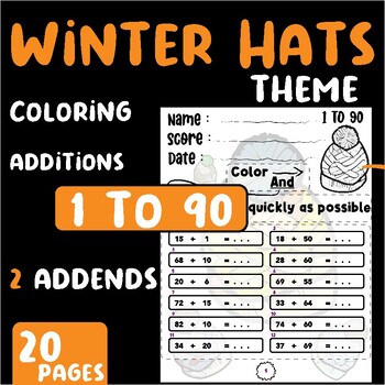 Preview of Cartoon Winter Hats , bonnet Additions Up to 90 + Coloring (Level 9)