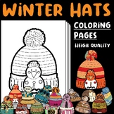 Cartoon Winter Hats Art, bonnet coloring pages / Cute Wint