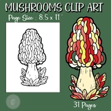 Cartoon Winter Mushroom, Fungus coloring pages / Cute Wint