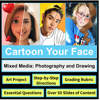 Preview of Cartoon Yourself: Hands-On or Computer Graphic Drawing Lesson Plan (Google)