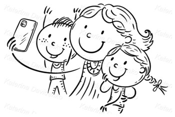 clipart of a new family