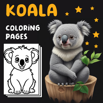 Preview of Cartoon koala Cute Animal coloring pages