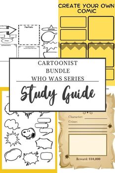 Preview of Cartoonist Bundle-Who Was Series