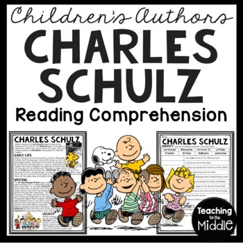 cartoonist charles schulz reading comprehension worksheet peanuts comic strip