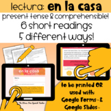 Casa Homes and Housing Lecturas Reading Comprehension for 