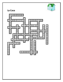 Casa (House in Italian) Crossword by jer520 LLC TpT