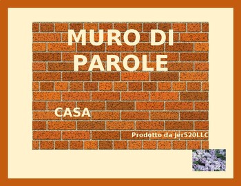 Preview of Casa (House in Italian) Word Wall