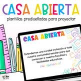 Casa abierta | Asamblea de padres | Invitaciones