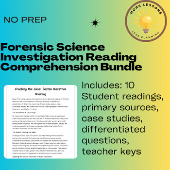 Preview of Case Files Cracked: A Forensic Science True Crime Reading Comprehension Bundle