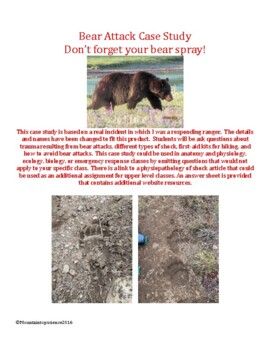 Preview of Case Study - Don't forget your bear spray!  Real life Application of Anatomy 