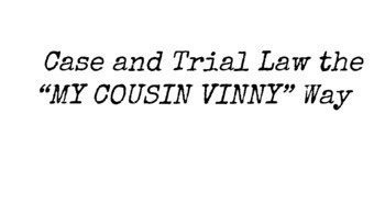 Preview of Case and Trial Law the  “My Cousin Vinny” Way