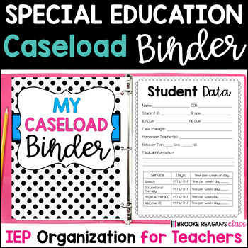 Preview of Special Education Teacher Caseload Binder {Editable}
