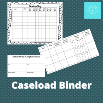 Preview of Caseload Binder for Resource/Inclusion Teachers