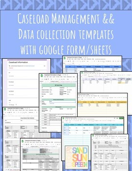 Preview of Caseload Management & Data collection templates with google form/sheets