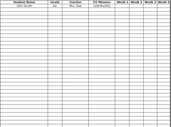 Caseload Minute Tracking by Zen's School House | TPT