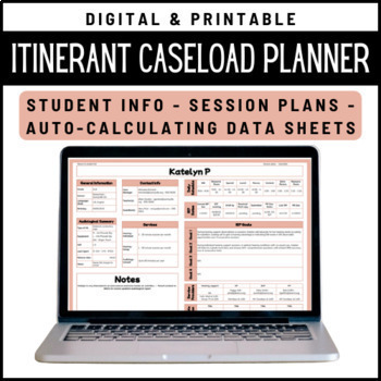 Preview of Caseload Planner & IEP Data Tracker for Special Education & Itinerant Providers