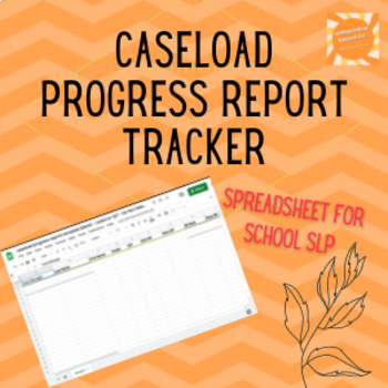 Preview of Caseload Progress Report Template for School SLP
