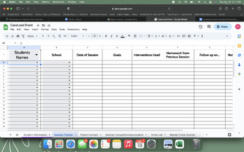 Preview of Caseload Tracker for School Social Worker/School Counselor