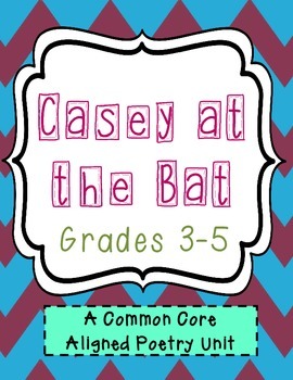 Preview of Casey at the Bat Poetry Unit - Common Core Aligned