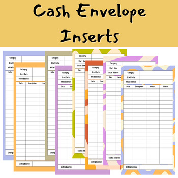 Preview of Cash Envelope Inserts | Spending Tracker | Budget Tracker