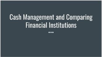 Preview of Cash Management and Financial Institutions