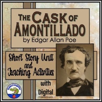 Preview of Cask of Amontillado Edgar Allan Poe Short Story Unit with Easel Activities