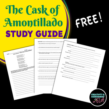Preview of The Cask of Amontillado Study Guide William Blake A Poison Tree QuickWrite FREE