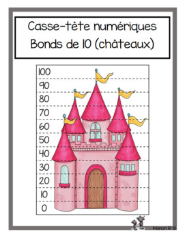 Preview of Casse-tête numériques châteaux (bonds de 10)