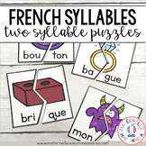 Casse-têtes de 2 syllabes (FRENCH 2 Syllable Puzzles Liter
