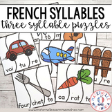 Casse-têtes de 3 syllabes (FRENCH 3 Syllable Puzzles Liter