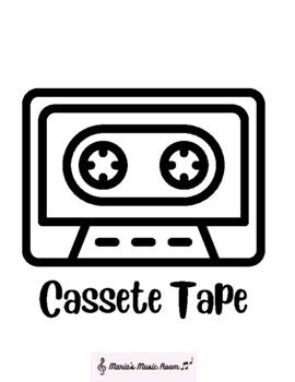 Preview of Cassette Tape Coloring Sheet