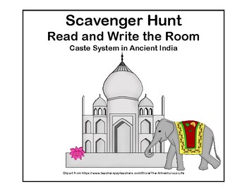 Preview of Caste System in Ancient India - Scavenger Hunt- Read The Room-Grades 7-10