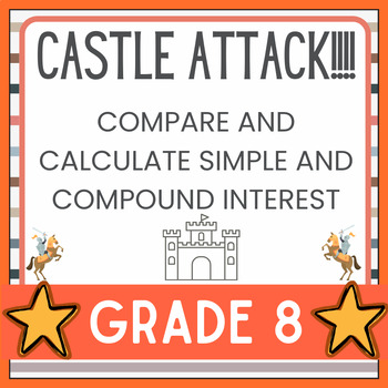 Preview of Castle Attack-Calculate and Compare Simple and Compound Interest (Grade 8)