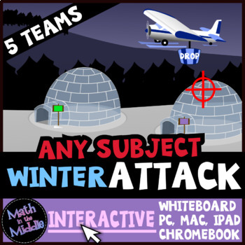 Preview of Castle Attack Digital - Winter - A Review Game for Any Subject and Grade Level